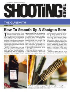 How to smooth up a shotgun bore - Shooting Times